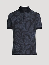 Cotton Polo Shirt Floral Paisley Print