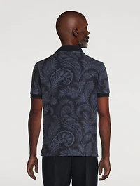 Cotton Polo Shirt Floral Paisley Print