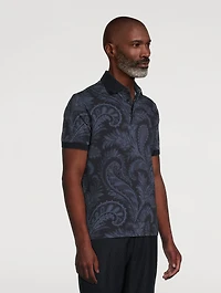 Cotton Polo Shirt Floral Paisley Print