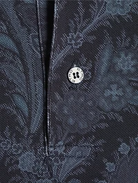 Cotton Polo Shirt Floral Paisley Print