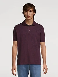 Cotton Polo Shirt Paisley Print