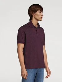 Cotton Polo Shirt Paisley Print