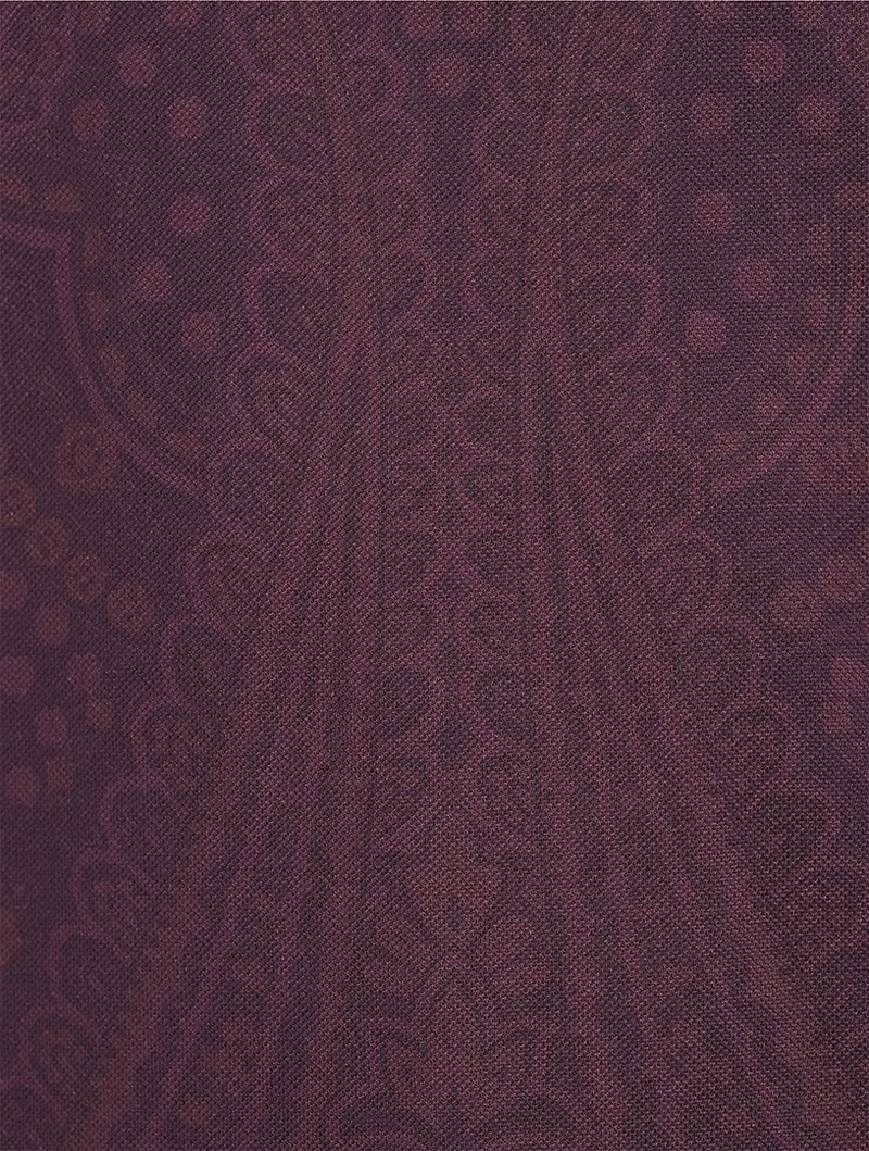 Cotton Polo Shirt Paisley Print