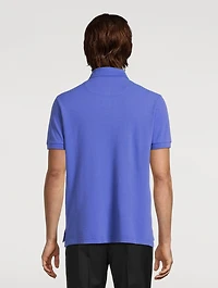 Cotton Polo Shirt With Floral Paisley Detail