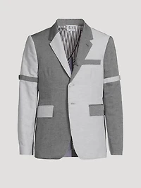University Striped Linen And Cotton Sport Coat