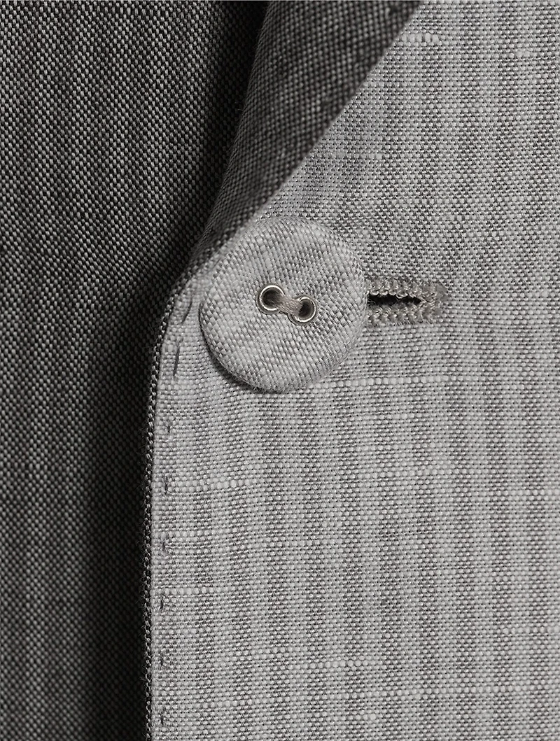 University Striped Linen And Cotton Sport Coat
