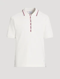 Waffle Stitch Cotton Polo