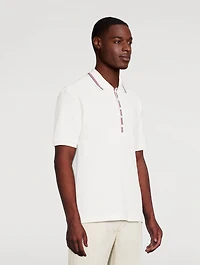 Waffle Stitch Cotton Polo