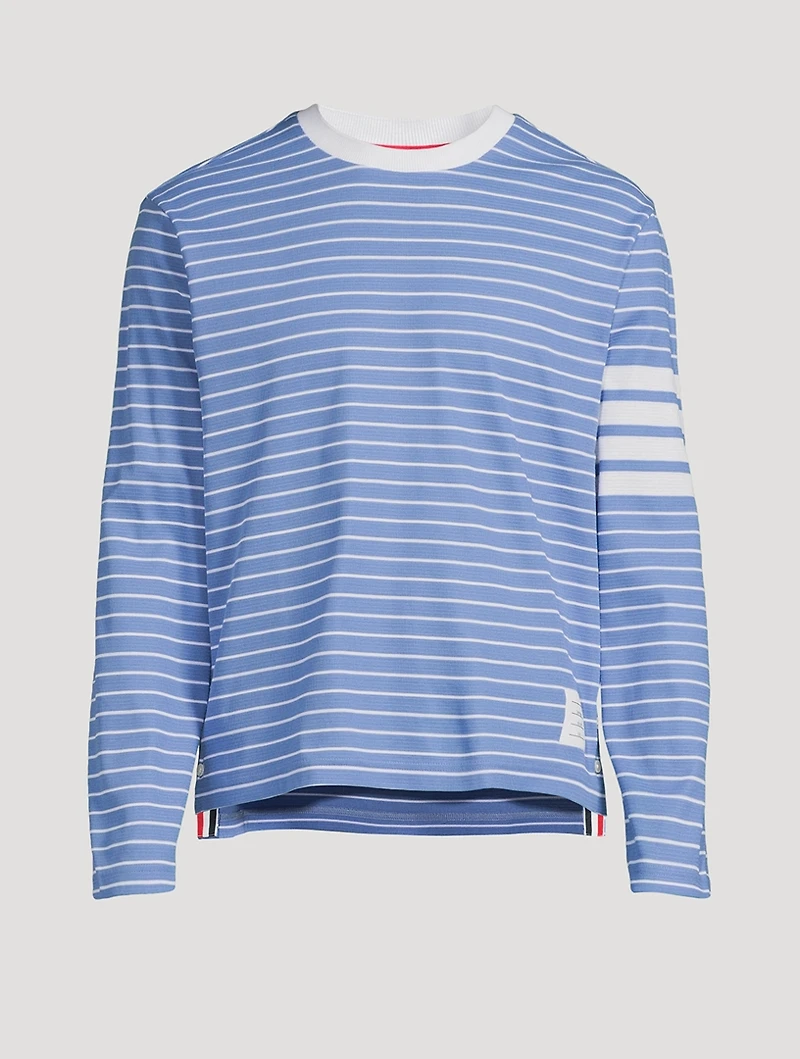 Milano 4-Bar Striped Long-Sleeve T-Shirt
