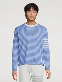 Milano 4-Bar Striped Long-Sleeve T-Shirt