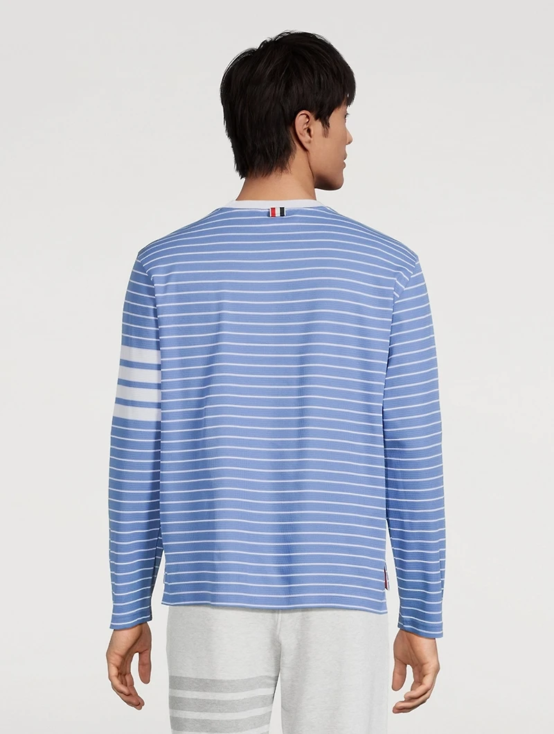 Milano 4-Bar Striped Long-Sleeve T-Shirt