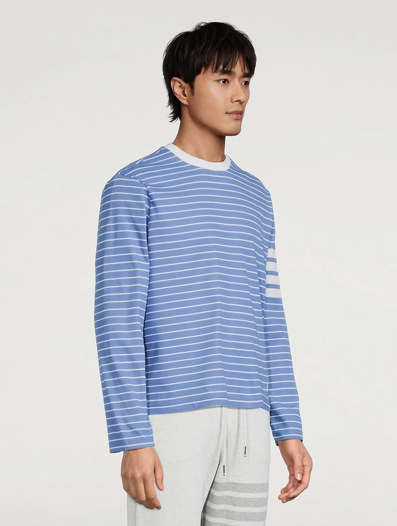 Milano 4-Bar Striped Long-Sleeve T-Shirt
