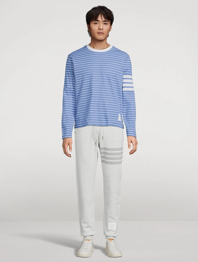 Milano 4-Bar Striped Long-Sleeve T-Shirt