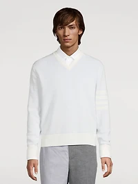 4-Bar Linen And Cotton Sweater