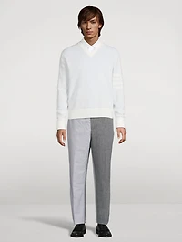 4-Bar Linen And Cotton Sweater