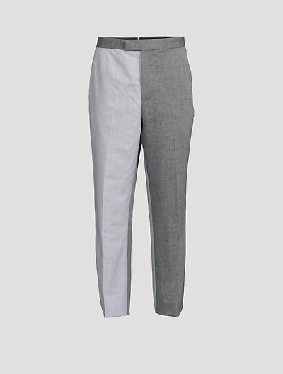 University Striped Linen And Cotton Trousers