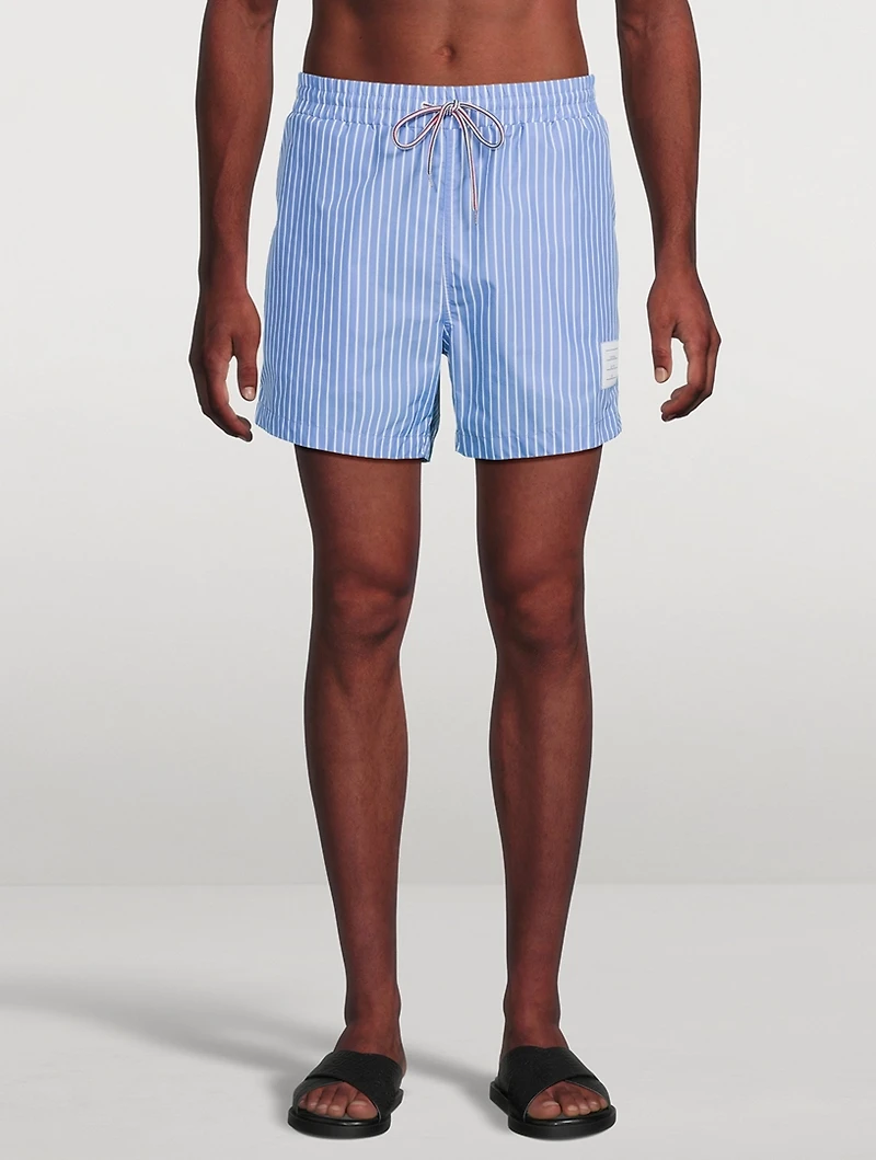 Pinstripe Swim Shorts