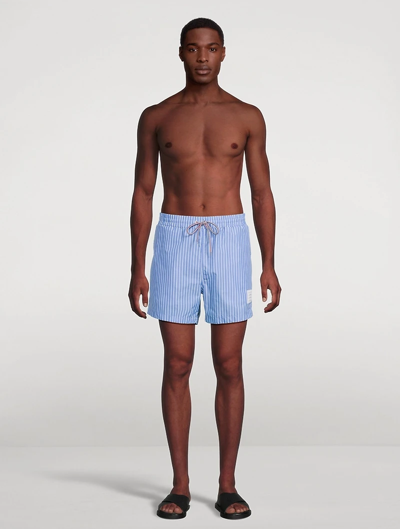 Pinstripe Swim Shorts
