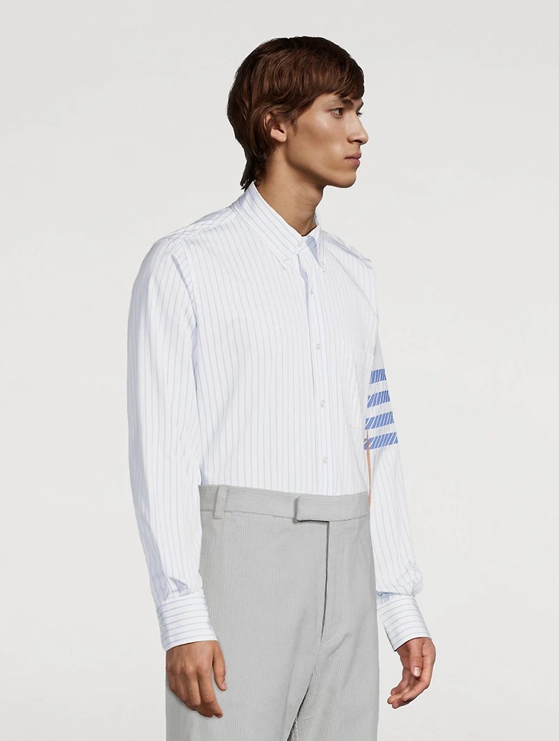 4-Bar Long-Sleeve Shirt Pinstripe Print