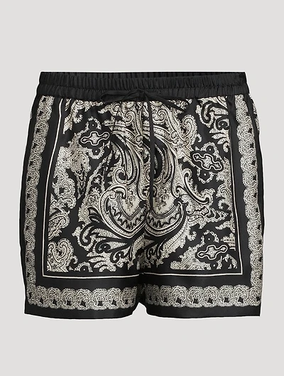 Frances Silk Shorts Bandana Print