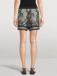 Frances Silk Shorts Bandana Print