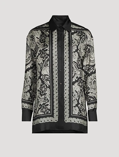 Frances Silk Shirt Bandana Print