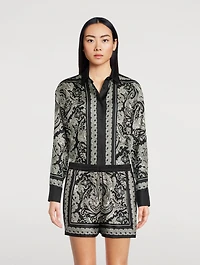 Frances Silk Shirt Bandana Print