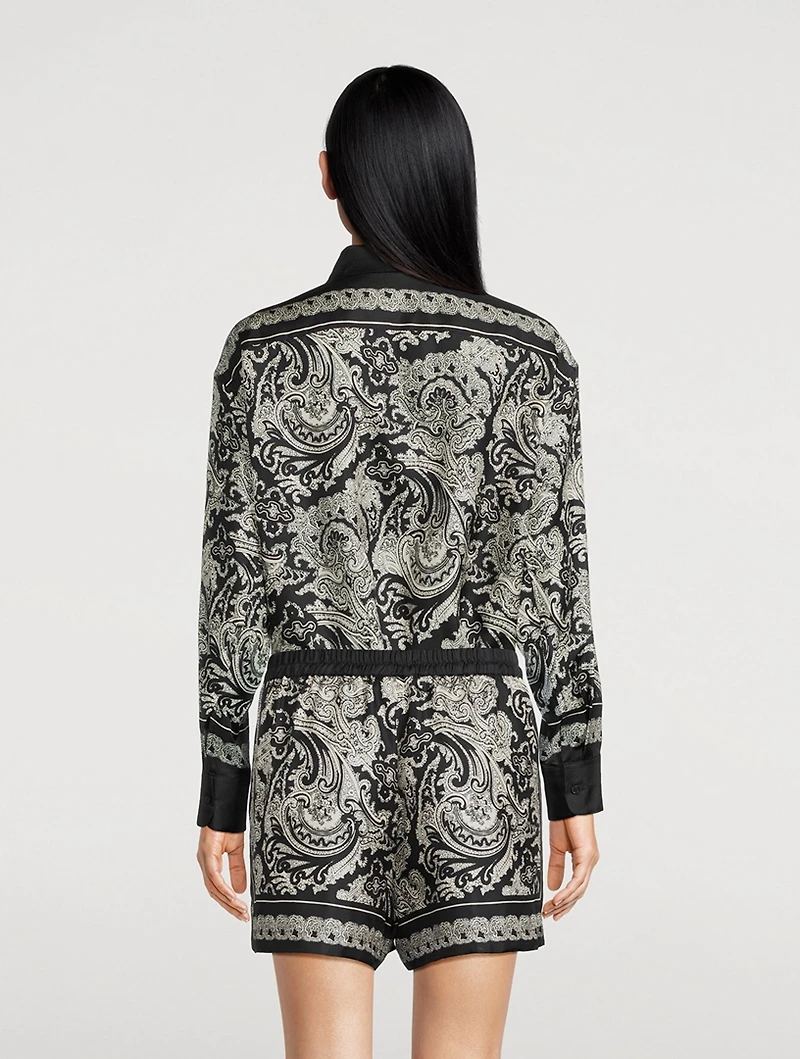 Frances Silk Shirt Bandana Print