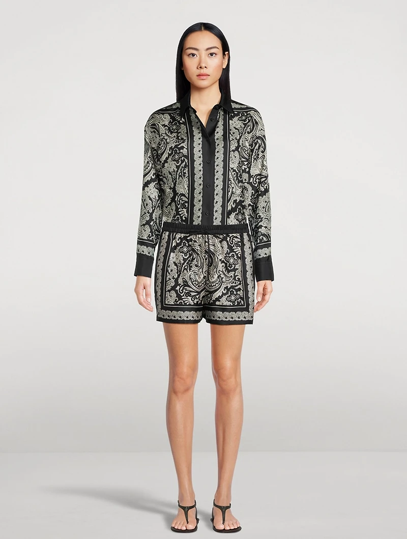 Frances Silk Shirt Bandana Print