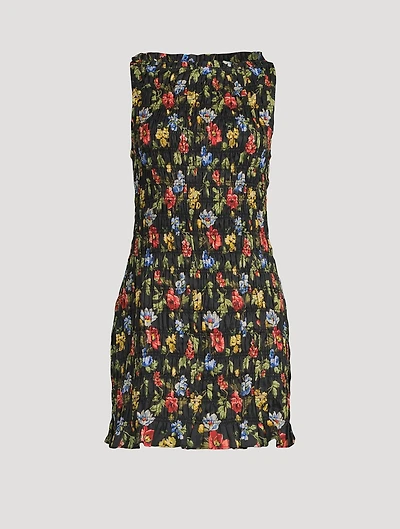 Gianna Smocked Mini Dress Floral Print
