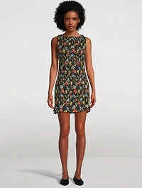 Gianna Smocked Mini Dress Floral Print