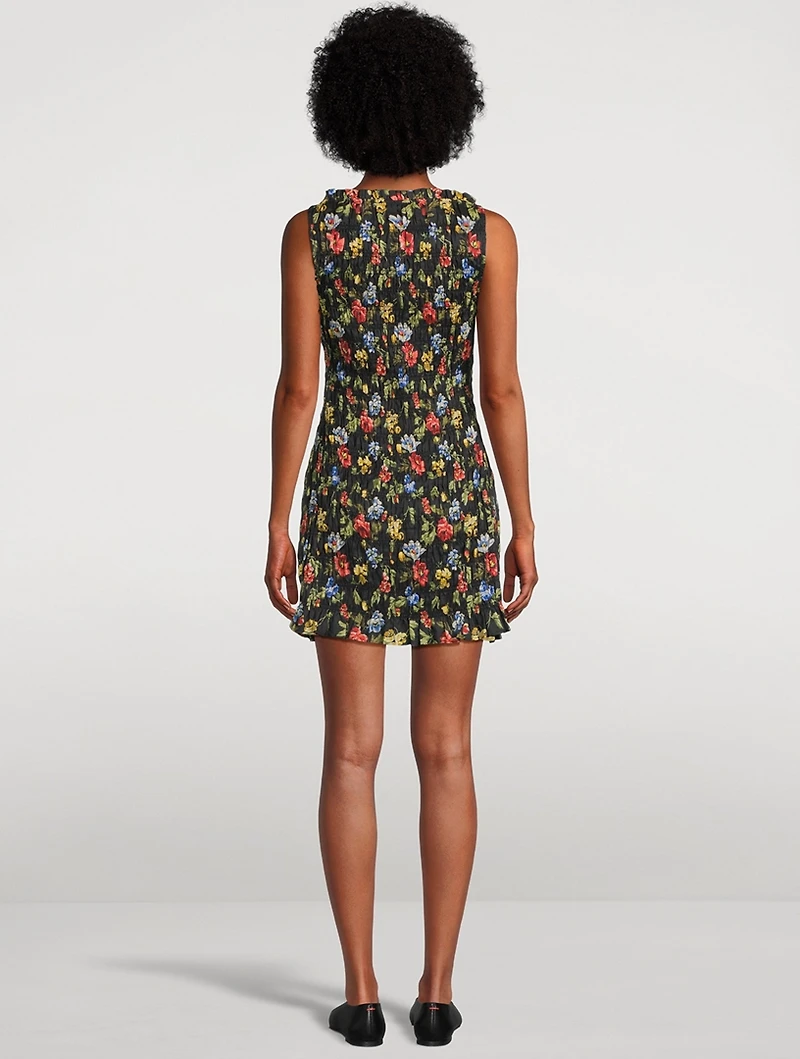 Gianna Smocked Mini Dress Floral Print