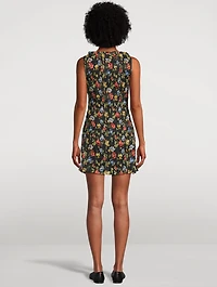 Gianna Smocked Mini Dress Floral Print