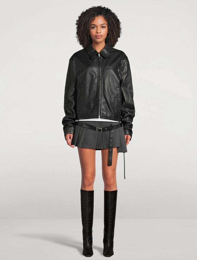 Leather Zip Jacket