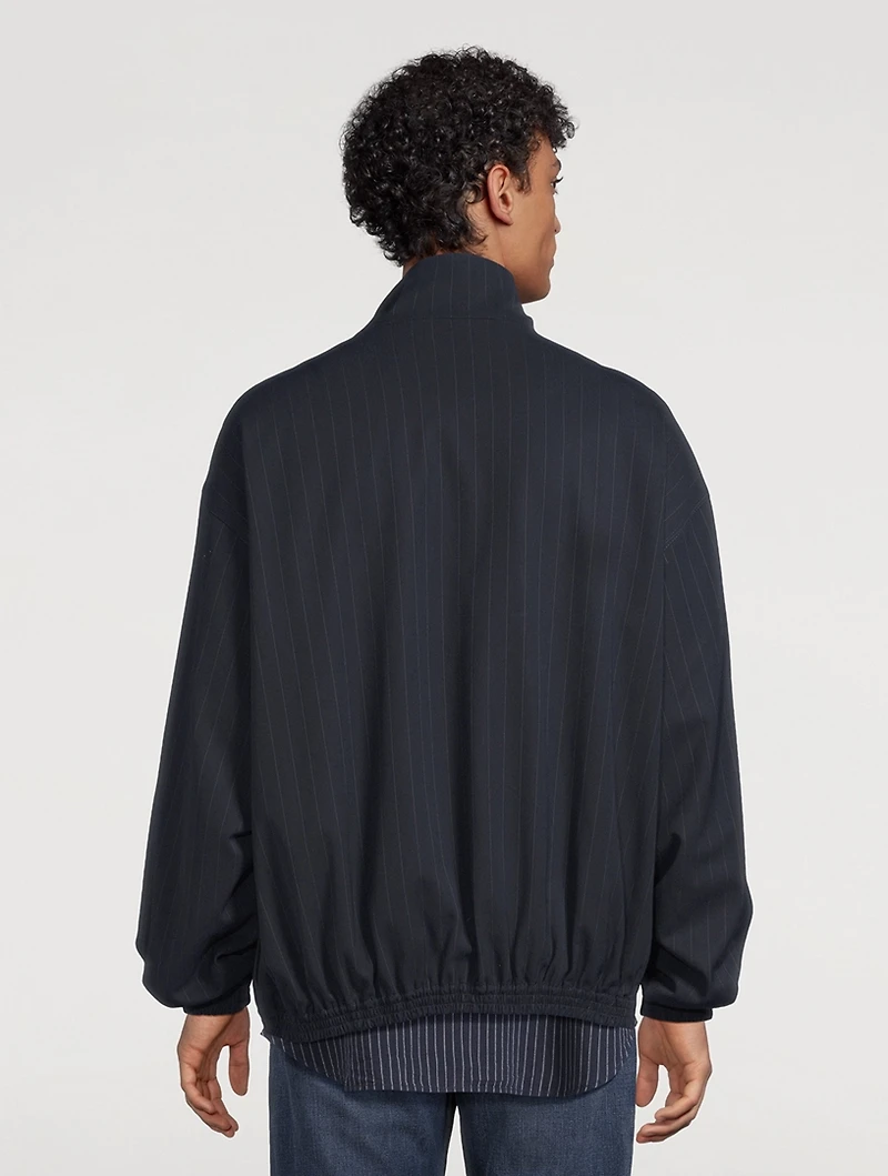 Zip Jacket Striped Print