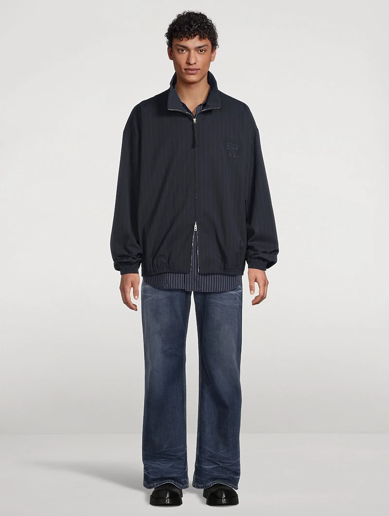 Zip Jacket Striped Print