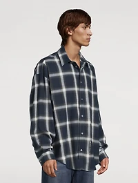 Cotton Relaxed Shirt Check Print
