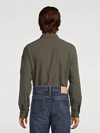 Cotton Poplin Shirt Striped Print
