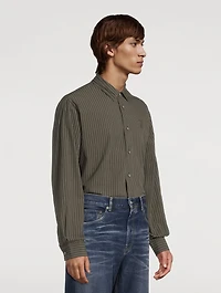 Cotton Poplin Shirt Striped Print