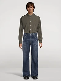 Cotton Poplin Shirt Striped Print