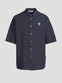 Cotton Short-Sleeve Shirt Striped Print
