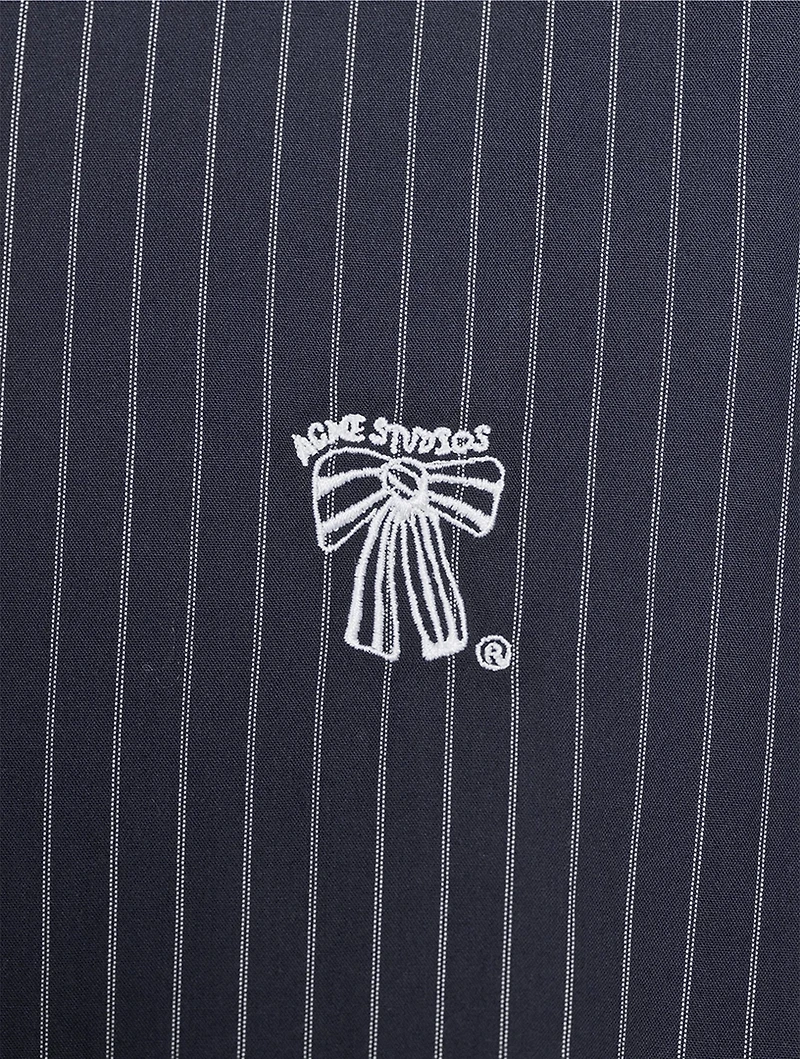 Cotton Short-Sleeve Shirt Striped Print
