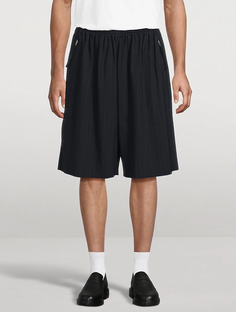 Loose-Fit Shorts Striped Print