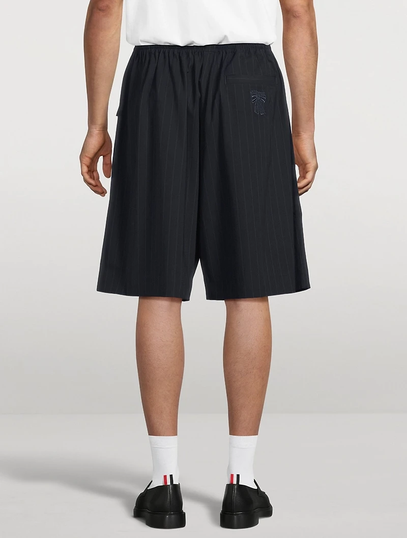Loose-Fit Shorts Striped Print