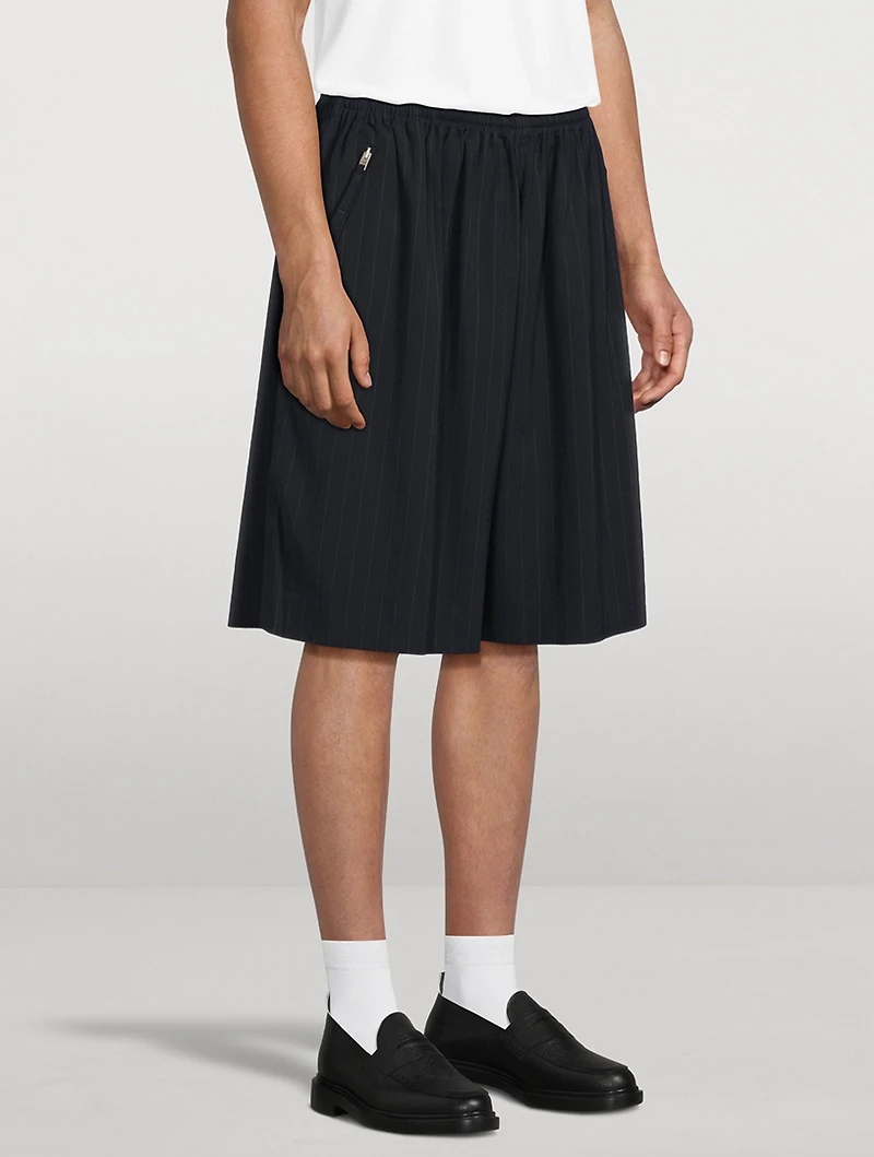 Loose-Fit Shorts Striped Print