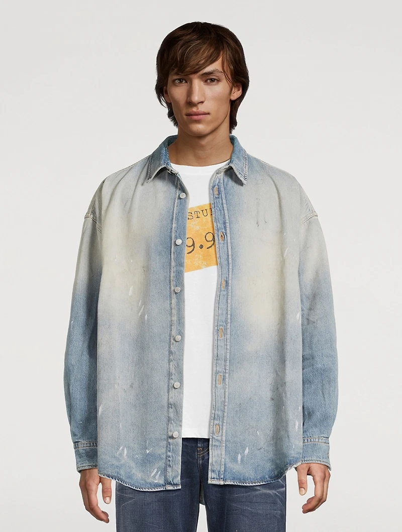 Cotton-Blend Oversized Shirt