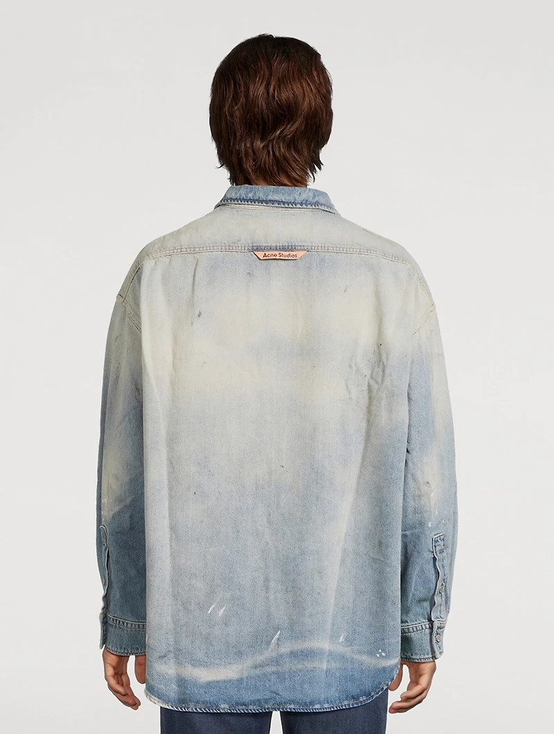 Cotton-Blend Oversized Shirt