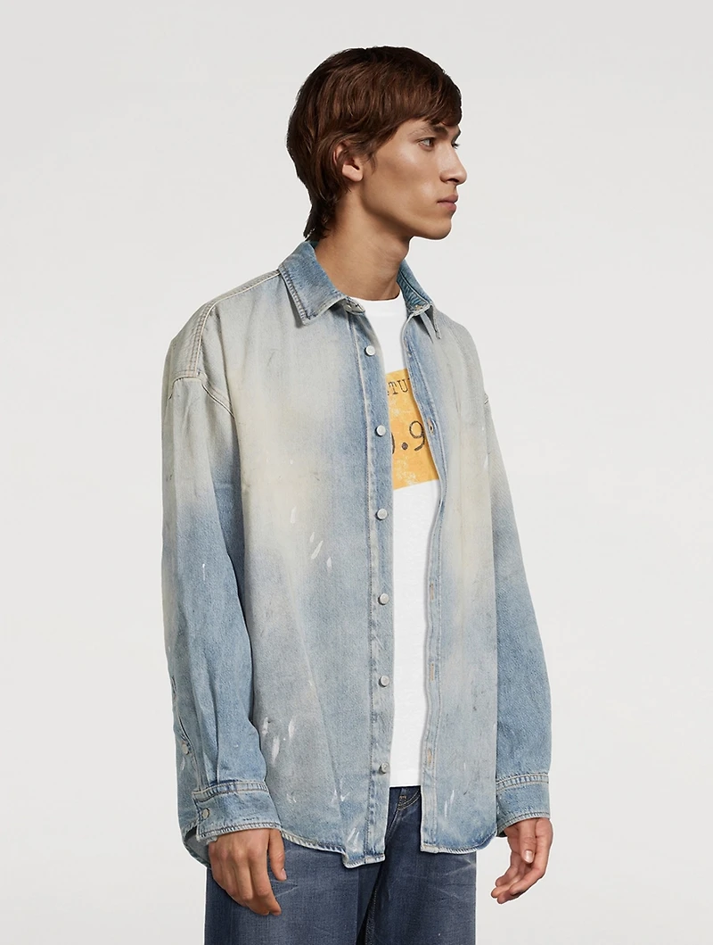 Cotton-Blend Oversized Shirt