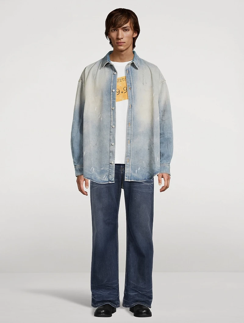 Cotton-Blend Oversized Shirt