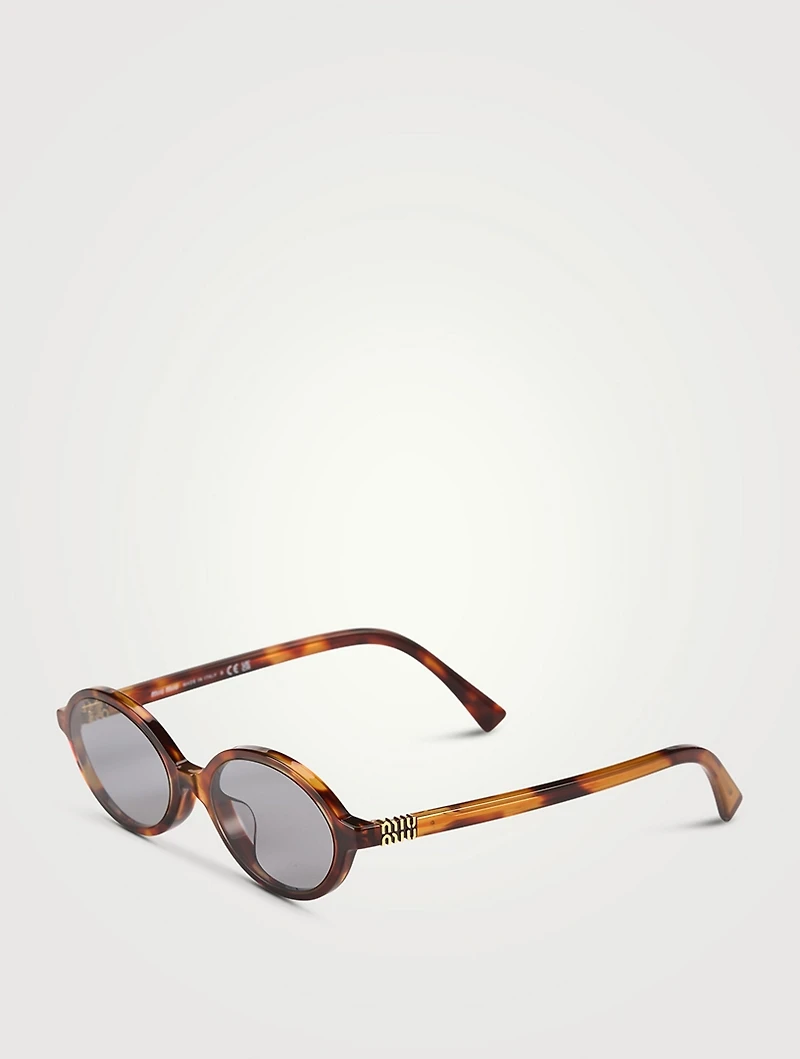 Miu Regarde Oval Sunglasses